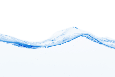 water wave on white backgroundの写真素材