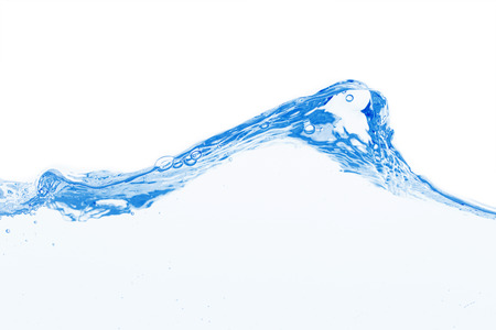 water wave on white backgroundの写真素材