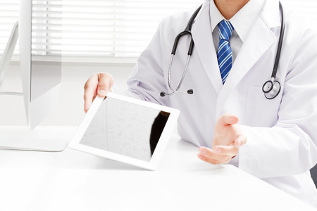 the doctor in the examination room, no faceの写真素材