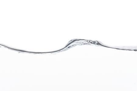 water wave on white backgroundの写真素材