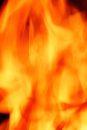 close up of the fire
