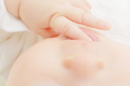 close up of the baby bodyの写真素材