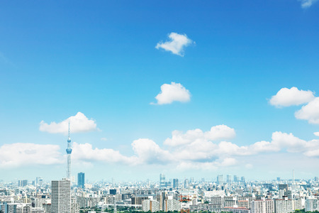 landscape of Tokyo cityの写真素材