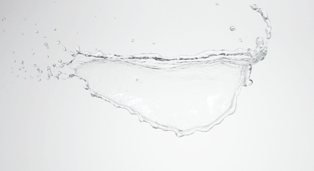 water splash isolated on white backgroundの写真素材