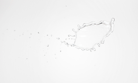 water splash isolated on white backgroundの写真素材