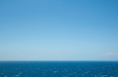 landscape of the sea and the skyの写真素材