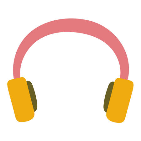 Headphones for podcast show. Vector illustration isolated on white backgroundのイラスト素材