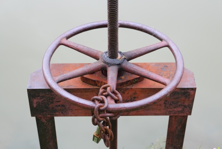 steering for water gate の写真素材