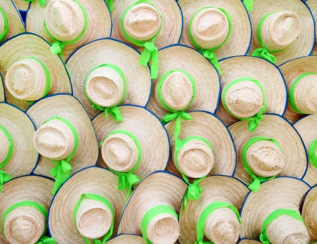Colorful Asian conical hats