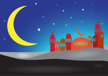 Abstract view of Mosque or Masjid のイラスト素材