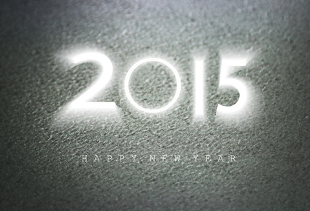 Happy new year 2015, Grunge dark metal background.