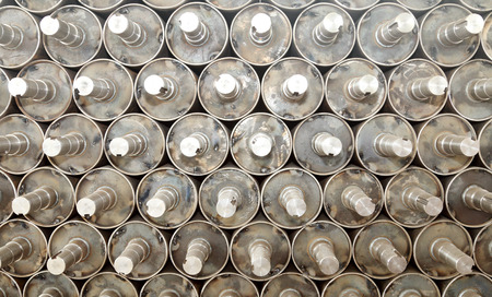 Steel roller shaft background.の写真素材