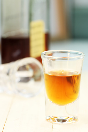 Close up  glass of brandyの写真素材