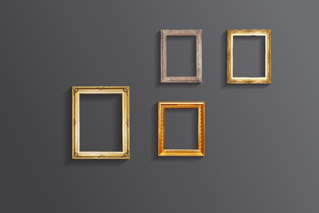 Set of vintage classic picture wood frameのイラスト素材