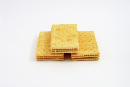 biscuits with cream on white background