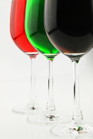 Color of the water in the glass isolate on white backgroundの写真素材