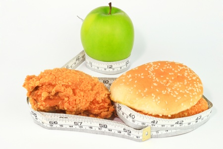 Green apples is one option for reducing weightの写真素材