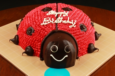 ladybug cake for birthday partyの写真素材