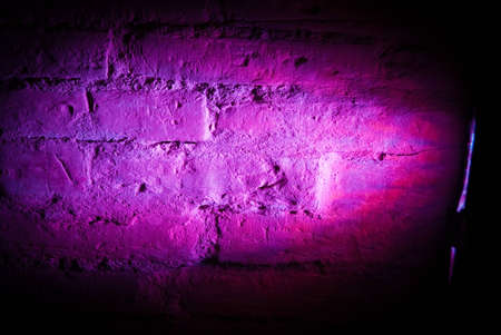 Brick wall and led lightの写真素材