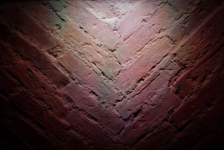 Brick wall and led lightの写真素材