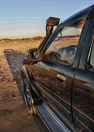 SUV car background.の写真素材