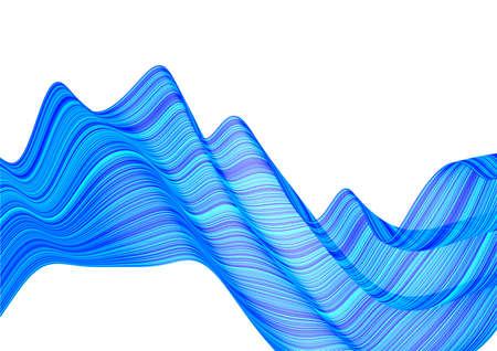 Abstract vector background with smooth color blue waves.のイラスト素材