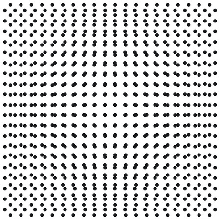pattern of black dots with the effect of convexity on white 3D and vector illustration for print or designのイラスト素材