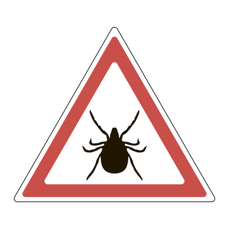 Warning sign - a tick, vector, for print or designのイラスト素材