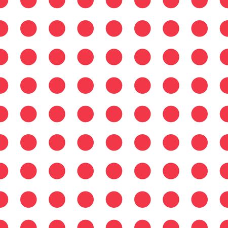 seamless pattern red peas, a classic pattern for fabric red circles on white background, vector seamlessのイラスト素材