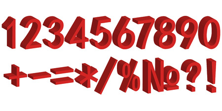3D number figure for festive decoration of sales volume font numbers vector template to create colorful saleのイラスト素材