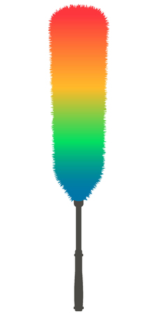 PP duster colored feather duster for cleaning dust, vectorのイラスト素材