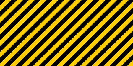 warning striped rectangular background, yellow and black stripes on the diagonal, a warning to be careful - the potential danger vector template signのイラスト素材