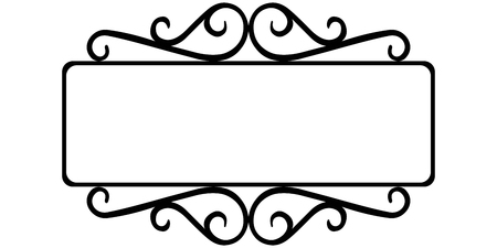 vintage wrought iron frame, the template for the signs of an Internet store, retro style, vector frame templateのイラスト素材