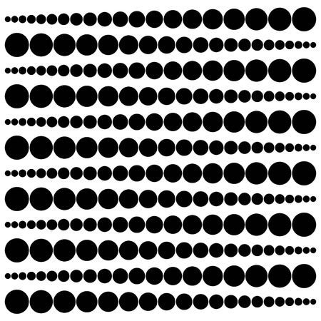 Geometric pattern widening circles from point to a circle pattern.のイラスト素材