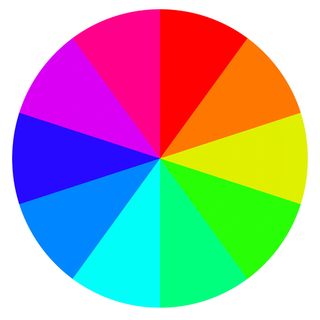 Template wheel of fortune, color palette, vectorのイラスト素材