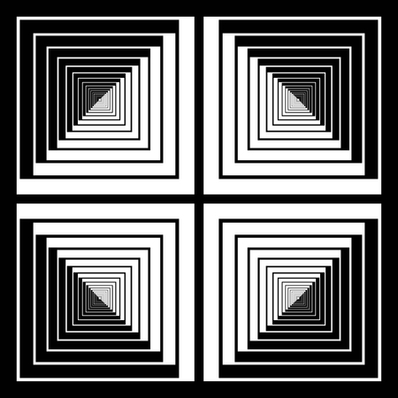 Abstract pattern of squares illusion effect halftone band side of the square. Vector striped, halftoneのイラスト素材