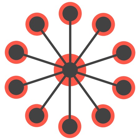 Network concept circles single icon. Global technology or social network. Vector diagram of logistic data analysisのイラスト素材