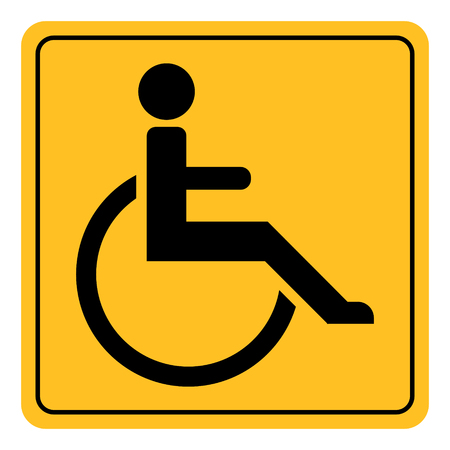icon sign invalid disabled, vector symbol yellow square with rounded corners invalid disabledのイラスト素材