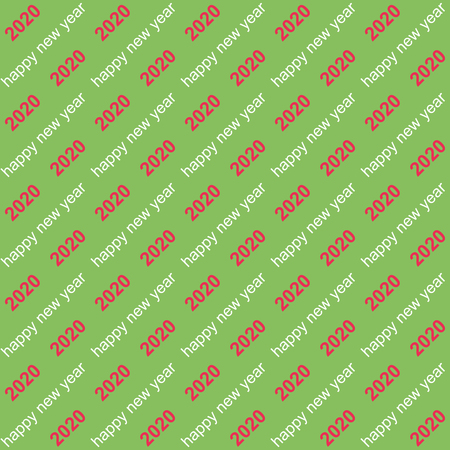 Seamless background 2020 happy new year text on a diagonal,vector seamless holiday pattern 2020 new...