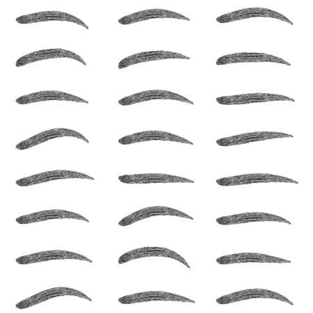 Set shape eyebrow design, vector set of eyebrow shapes for makeup Studio, shape correctionのイラスト素材