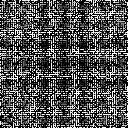 pixel art black and white vector BW background with random chaotic pixelsのイラスト素材