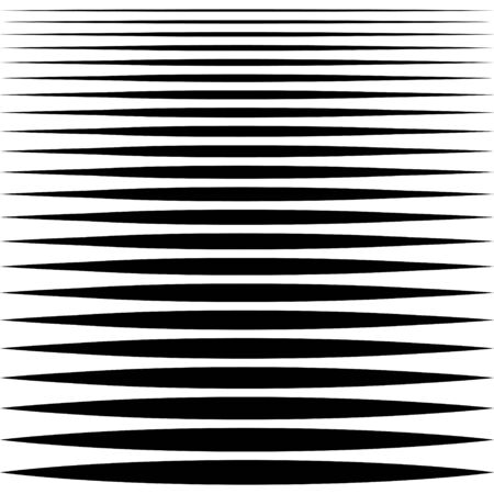 set of sharp horizontal lines different profile thickness, vector needle line design elementのイラスト素材