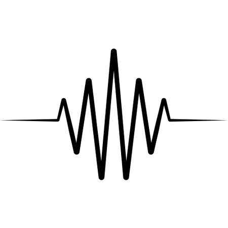 Activity splash icon wave , vector heartbeat heart rate icon, audio sound radio wave amplitude spikesのイラスト素材