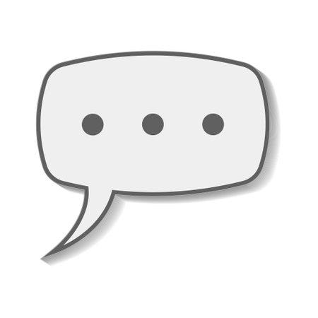 think oval buble speech icon with three dots, vector cartoon comic buble speech think signのイラスト素材