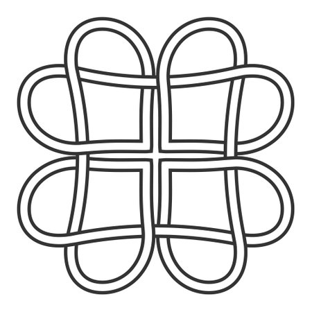 celtic knot of hearts pattern, vector knot hearts symbol of eternal love tattooのイラスト素材