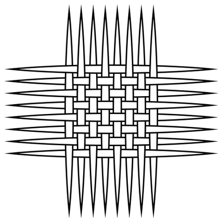 Woven knitted mesh, vector vertical and horizontal stripes on the concept weaving knitting needleworkのイラスト素材
