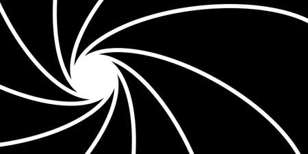 james rifled gun barrel grooves, secret agent number 007 horizontal background, vector pattern, rifled channels view from the barrel of a bond gunのイラスト素材