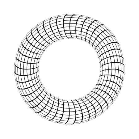 Torus toroid geometric shape in the shape of a donut vector 3d donut torus toroidのイラスト素材