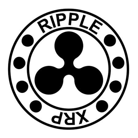 Cryptocurrency coin XRP Ripple token for stock exchange stock illustrationのイラスト素材