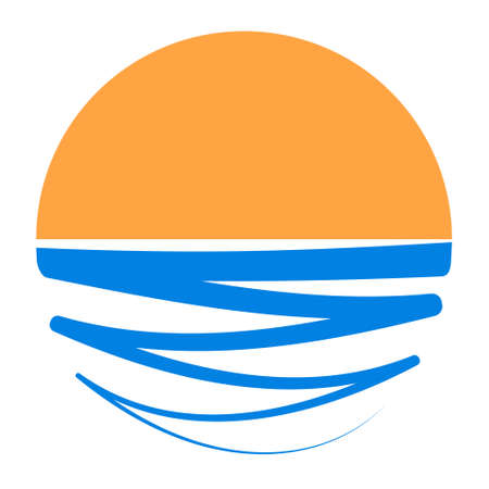 Sun and water   resort beach vacation coast stock illustrationのイラスト素材